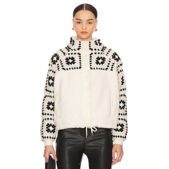 Blank NYC Monochrome Patterned Teddy Jacket - Picture 1 of 15